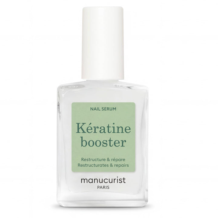 Manucurist clear serum front packaging showing product clarity and benefit