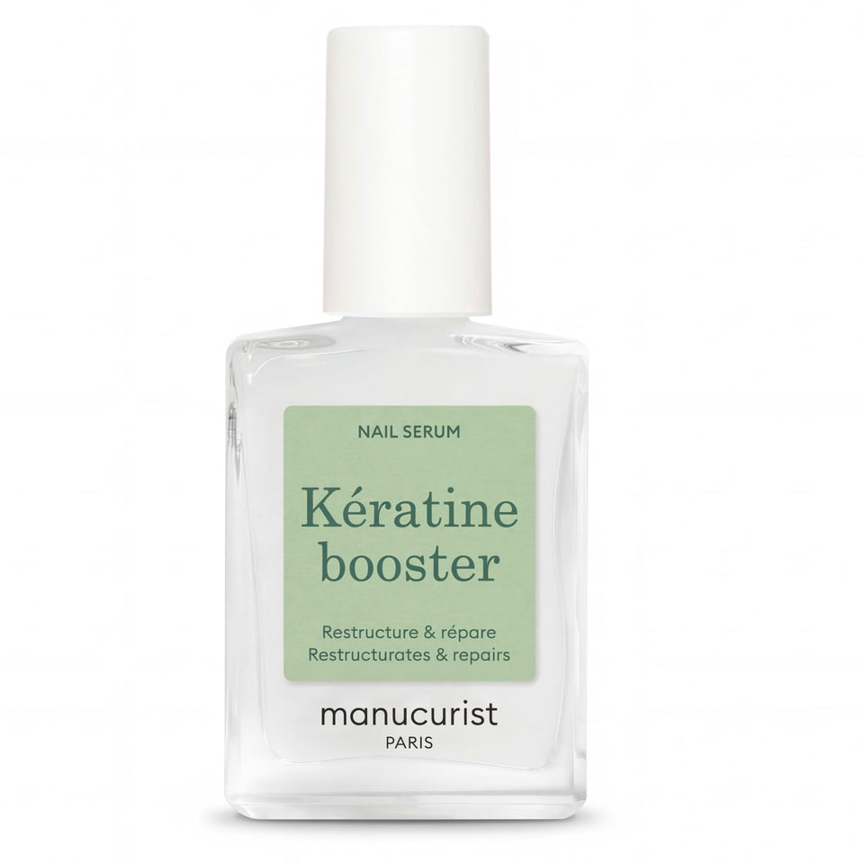 Manucurist clear serum front packaging showing product clarity and benefit