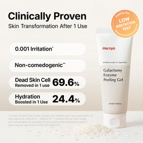 ma:nyo before and after face comparison showing improved texture and refined pores