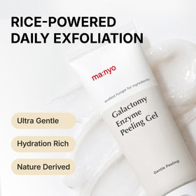 ma:nyo gel texture close-up highlighting smooth peel formation and gentle exfoliation