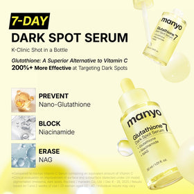 ma:nyo nano-glutathione ingredient visual, emphasizing deep brightening benefit