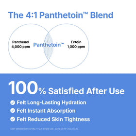 ma:nyo ingredient focus shot of ectoin and panthenol, shows soothing benefit