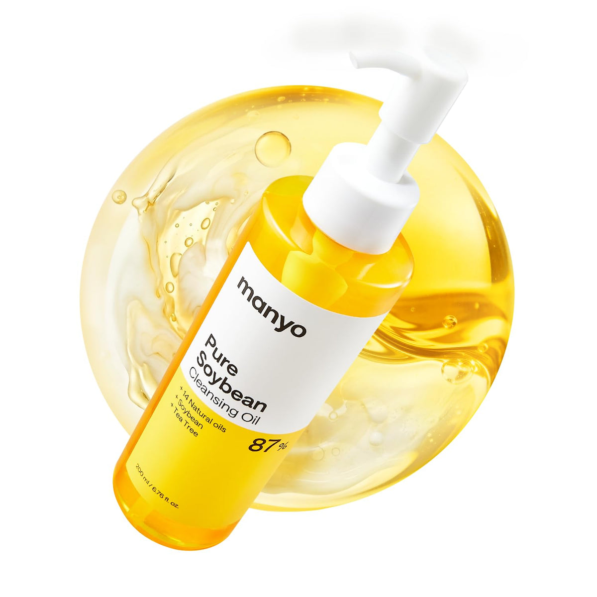ma:nyo bottle front view showing product clarity and volume benefit