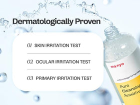 ma:nyo in-use with cotton pad removing makeup for gentle cleansing