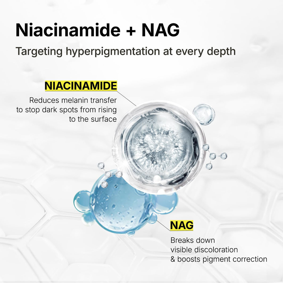 ma:nyo Glutathione 7 Serum beside patches showing layered routine for enhanced results
