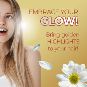 Manzanilla Grisi in bathroom during styling, demonstrates cleaner shinier hair