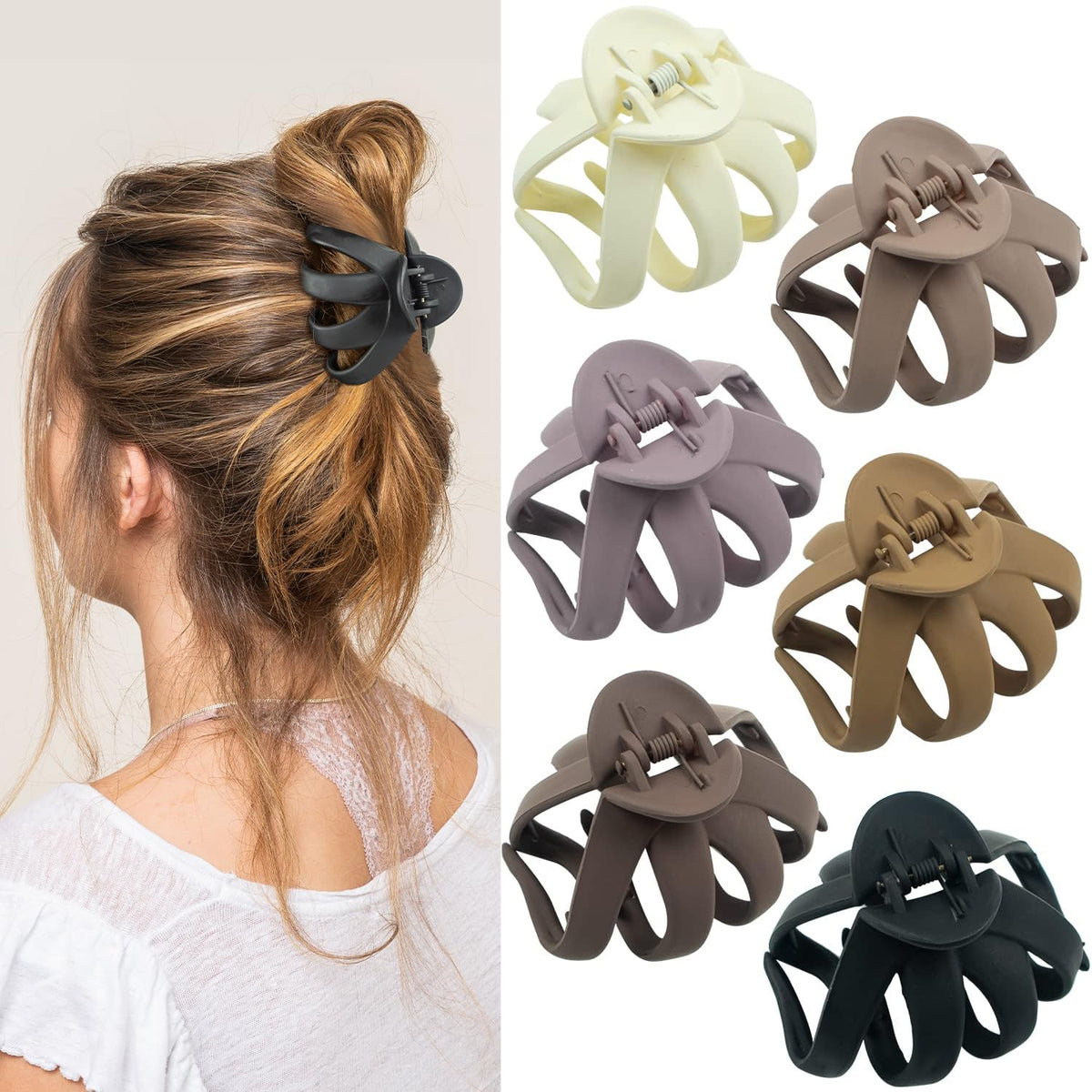 MAORULU front view of medium octopus clip showing matte finish and compact shape for secure holds