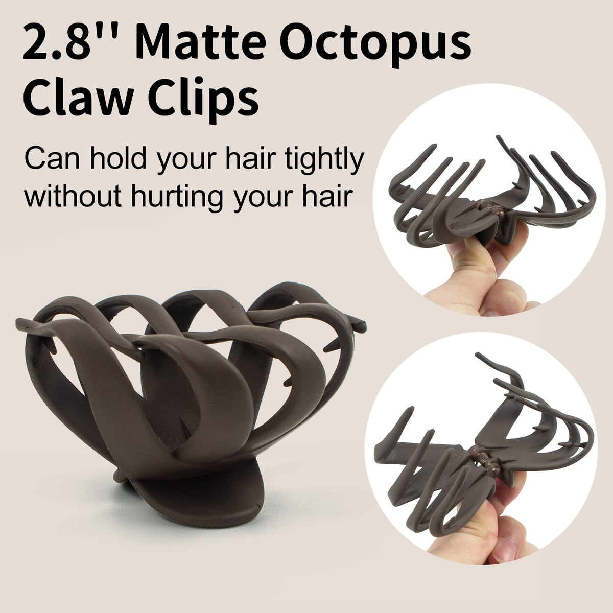 MAORULU clip in use securing a half-up hairstyle for neat everyday styling