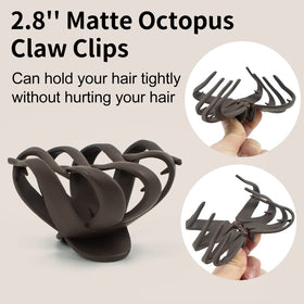 MAORULU clip in use securing a half-up hairstyle for neat everyday styling