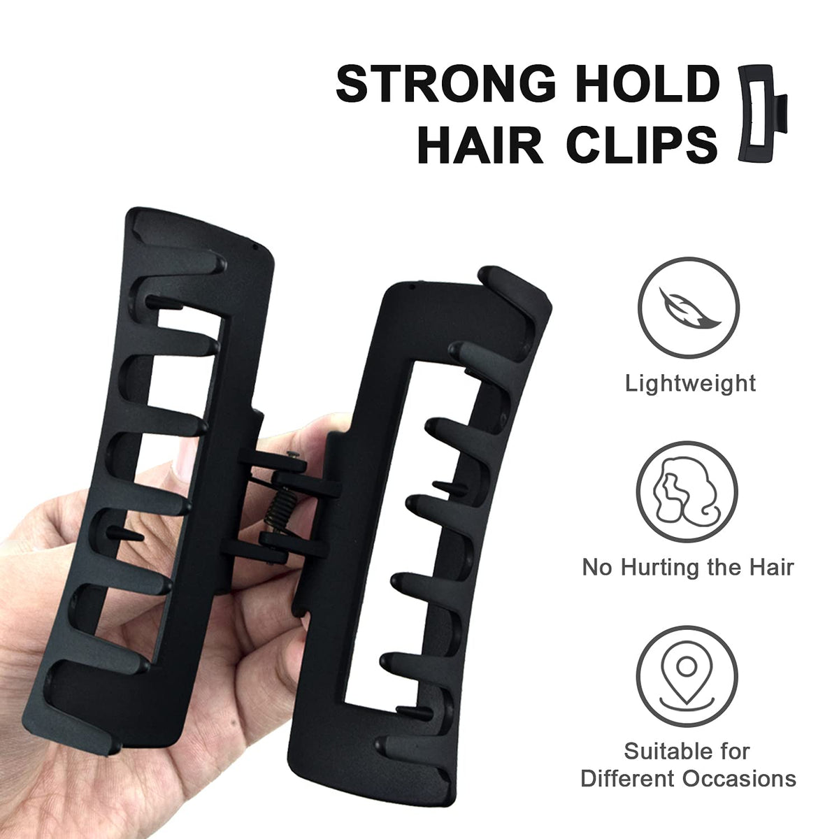 MAORULU clip securing a high ponytail for quick styling benefit