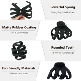 MAORULU clip holding a high bun on model, provides comfortable all-day wear