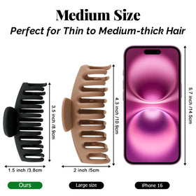 MAORULU inner teeth detail gripping strands, secure non-slip hold