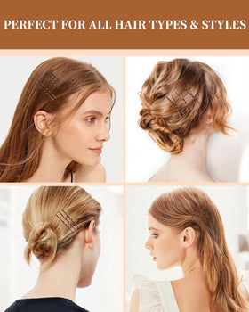 MAORULU bobby pins securing a bun for long-lasting, no-slip hold