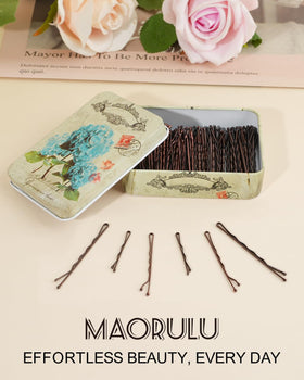 MAORULU pins beside a ruler showing exact sizes for precise styling
