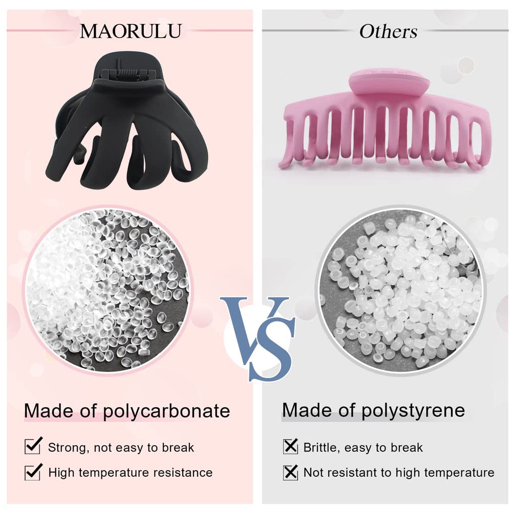 MAORULU detailed view of interlocking teeth and spring, ensures strong hold for thick hair