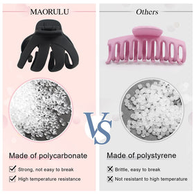 MAORULU detailed view of interlocking teeth and spring, ensures strong hold for thick hair