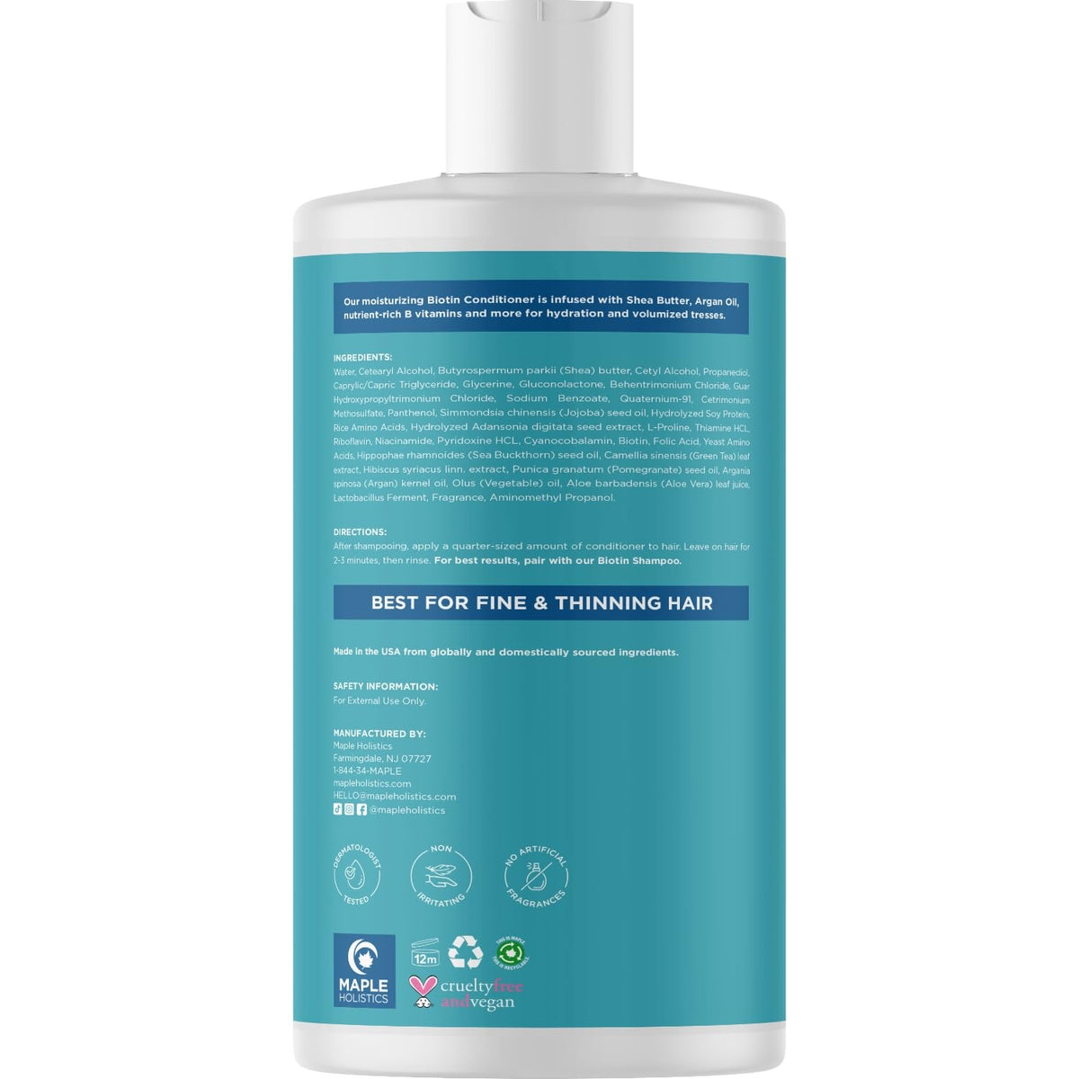 Maple Holistics being applied to wet hair in shower for easy use demonstration
