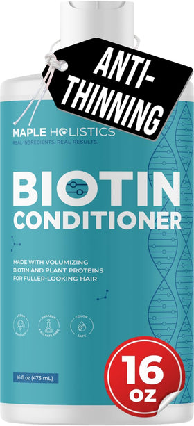 Maple Holistics front bottle view showing label and volumizing benefits