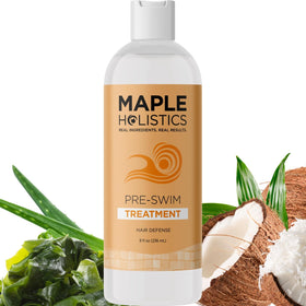 Maple Holistics bottle held by hand showing the 8 fl oz size