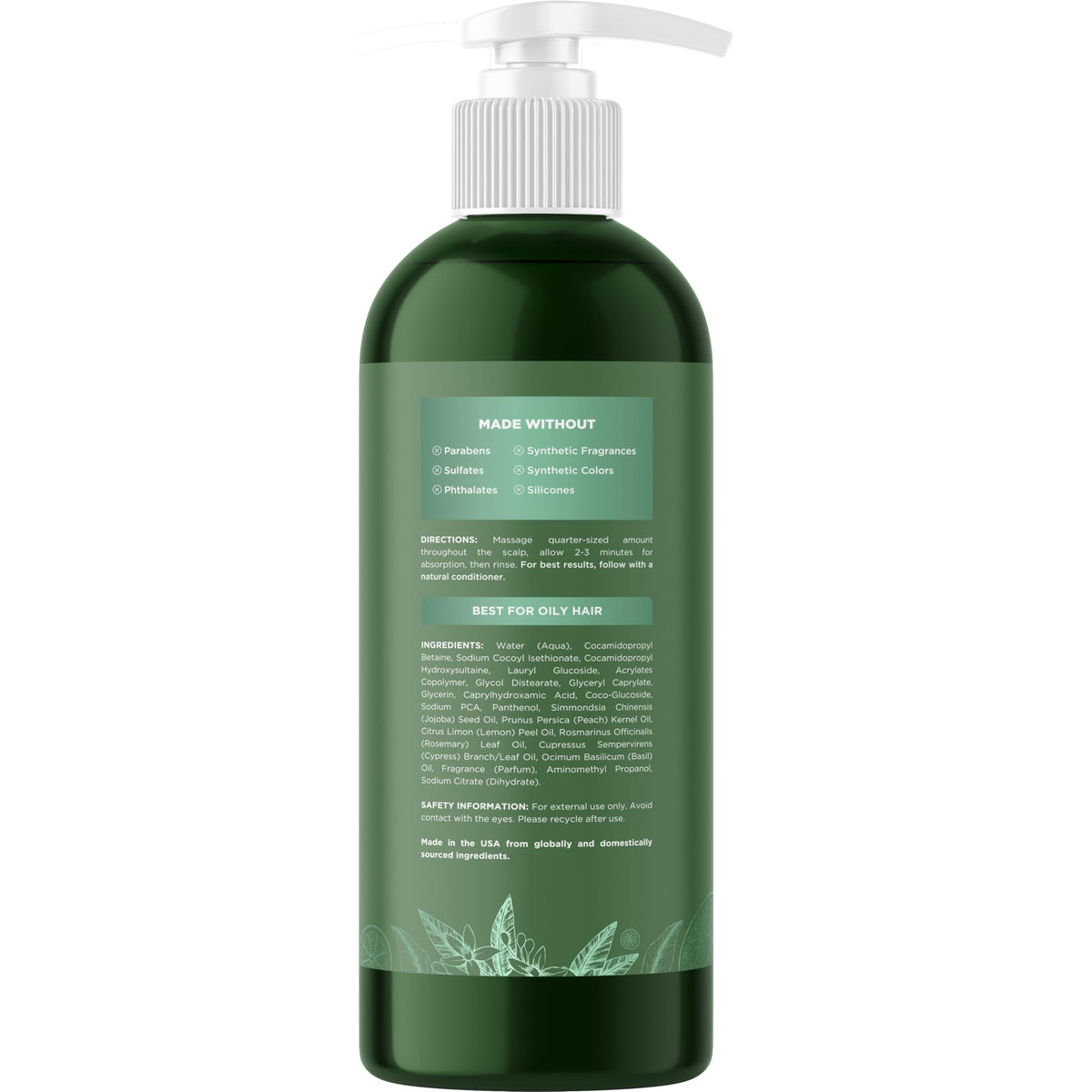 Maple Holistics rosemary and lemon ingredients emphasizing natural oils