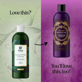 Maple Holistics bottle staged in bathroom for a serene aromatherapy atmosphere