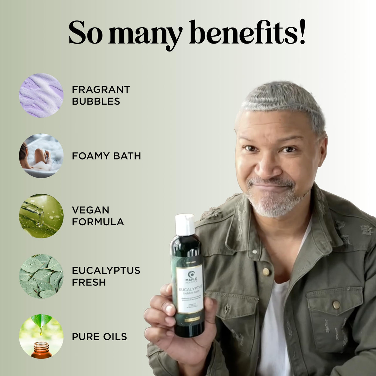 Maple Holistics product being poured to show lightweight oil texture and hydration