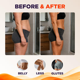 Maple Holistics lotion applied to stomach to enhance workout