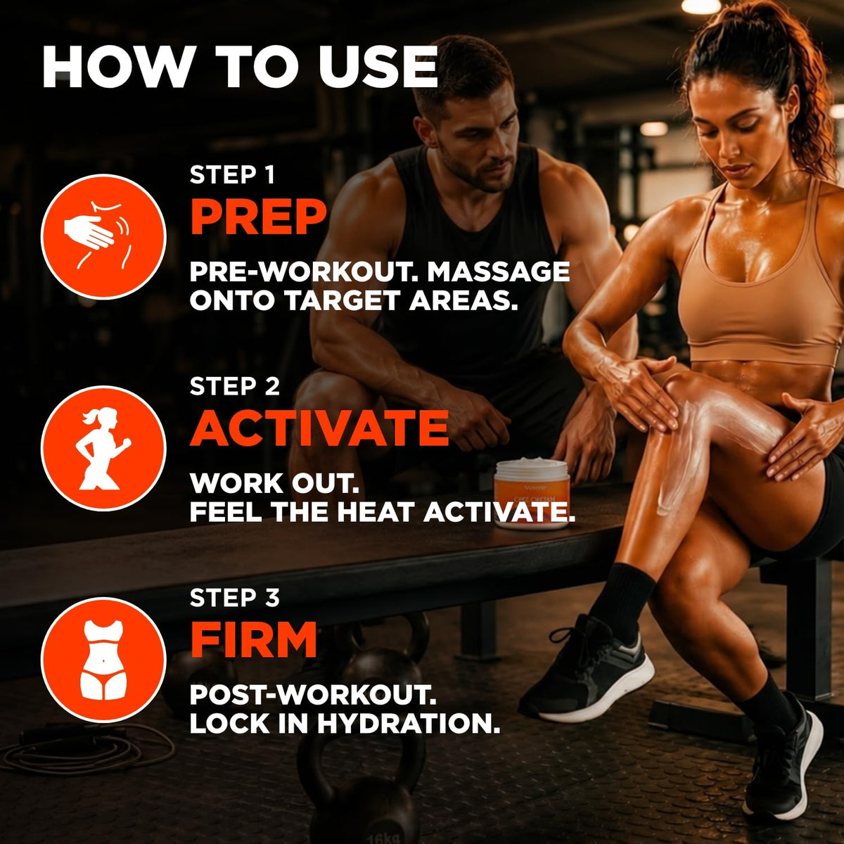 Maple Holistics massage application on thighs for better results