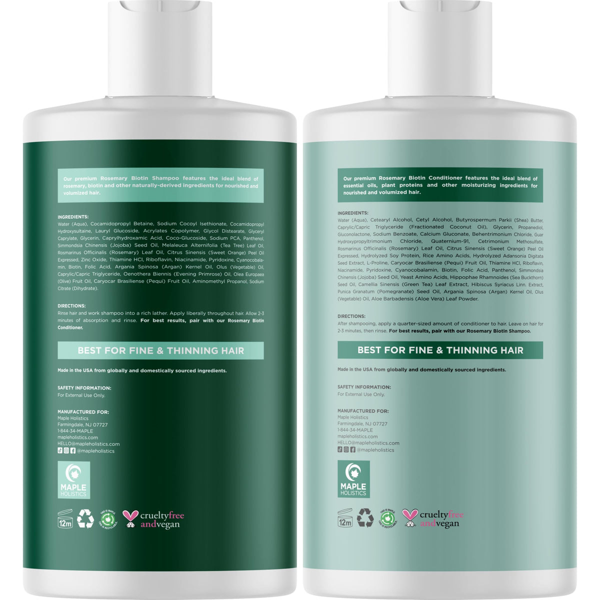 Maple Holistics bottle being used in shower illustrating easy daily application