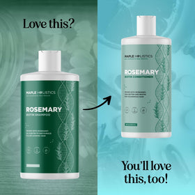 Maple Holistics in-shower use with hand applying product for fuller-looking hair