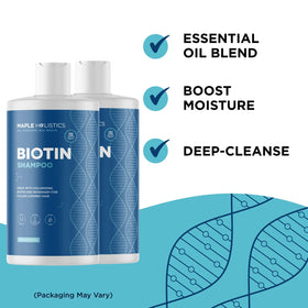 Maple Holistics rosemary and biotin ingredients highlighting scalp nourishment