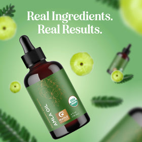 Maple Holistics amla oil on bathroom shelf styled for daily routine inspiration benefit