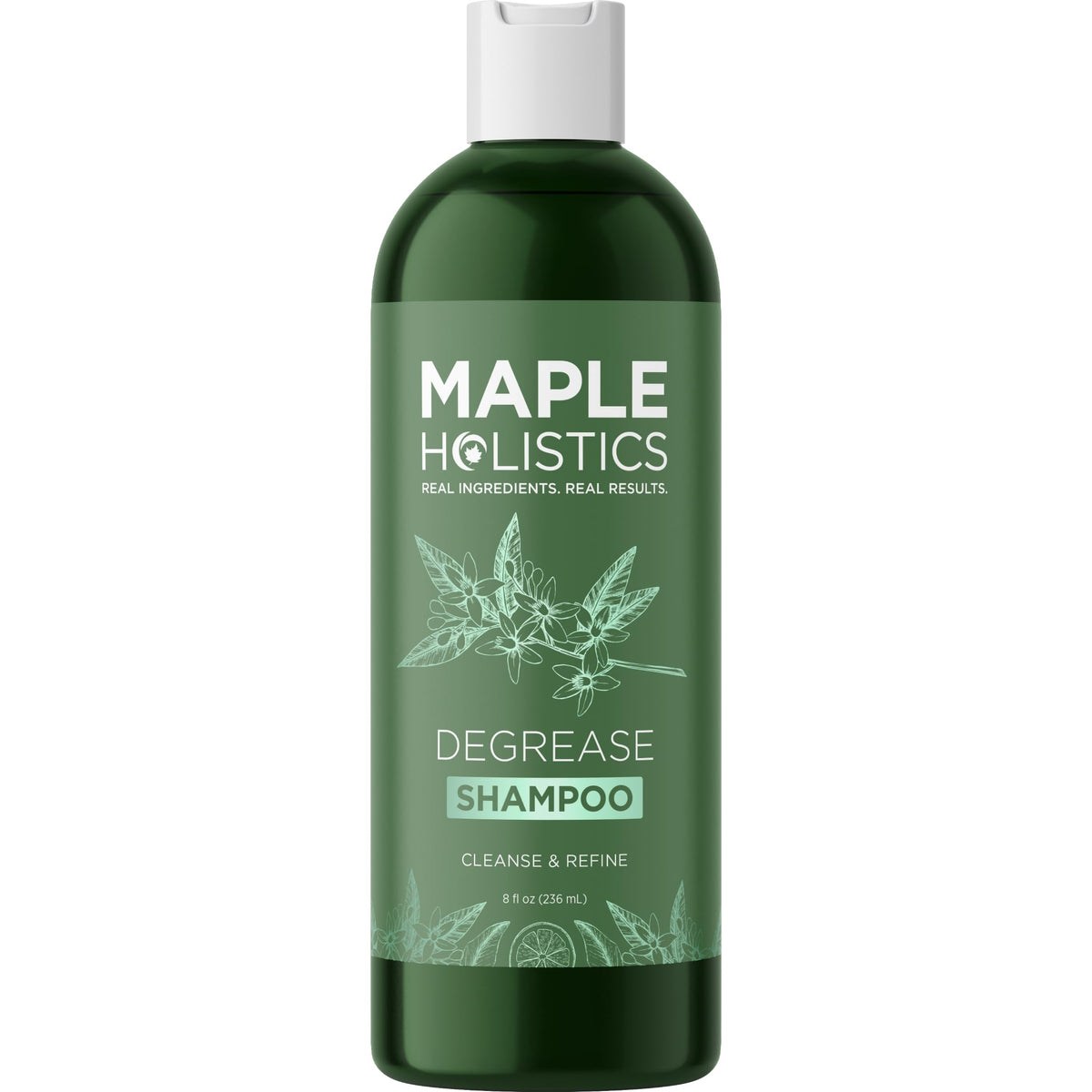Maple Holistics shampoo on bathroom shelf creating calming routine