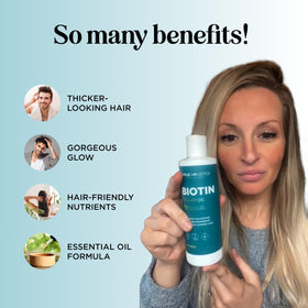Maple Holistics pump dispensing shampoo highlighting ease of use