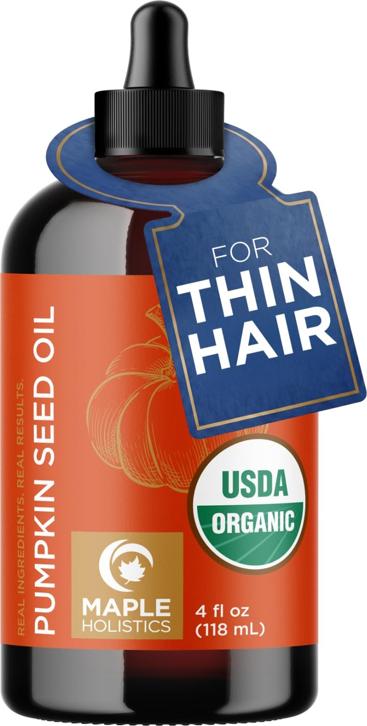 Maple Holistics bottle front view showing organic label and benefits