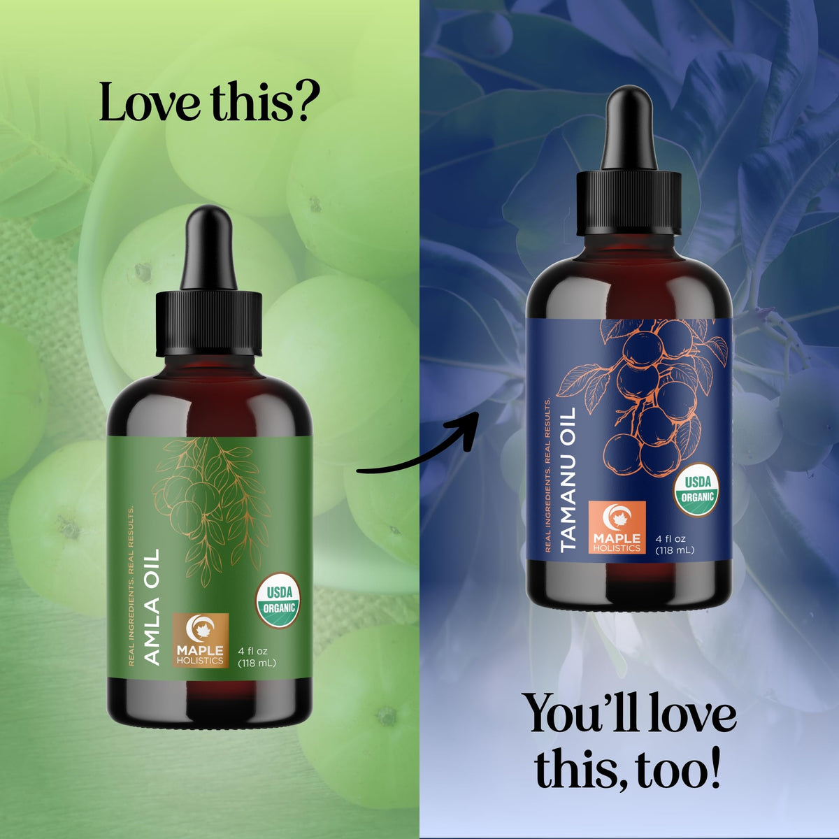 Maple Holistics scalp massage using amla oil illustrating soothing circulation benefit