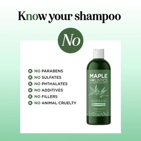 Maple Holistics bottle with rosemary sprig showcasing botanical cleanse