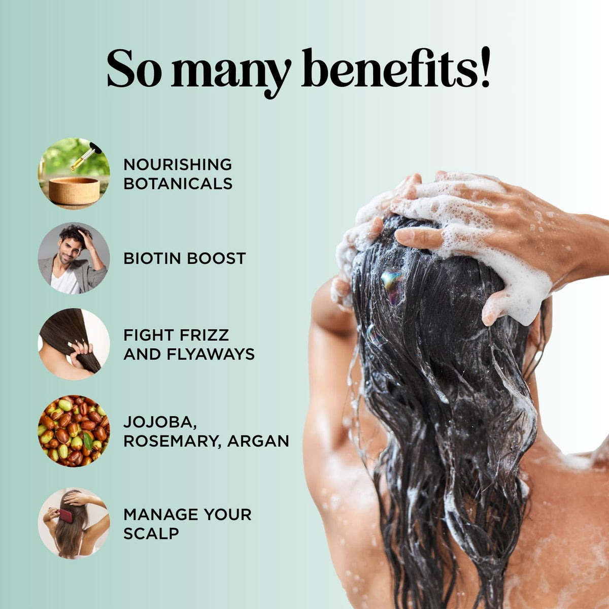 Maple Holistics shampoo foam texture demonstrating gentle lather for effective cleansing