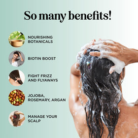Maple Holistics shampoo foam texture demonstrating gentle lather for effective cleansing