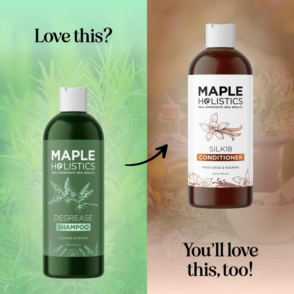 Maple Holistics shampoo applied in shower demonstrating deep clean