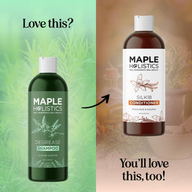 Maple Holistics shampoo applied in shower demonstrating deep clean