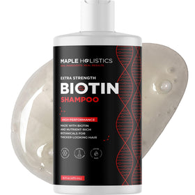 Maple Holistics front bottle view showing label and benefits