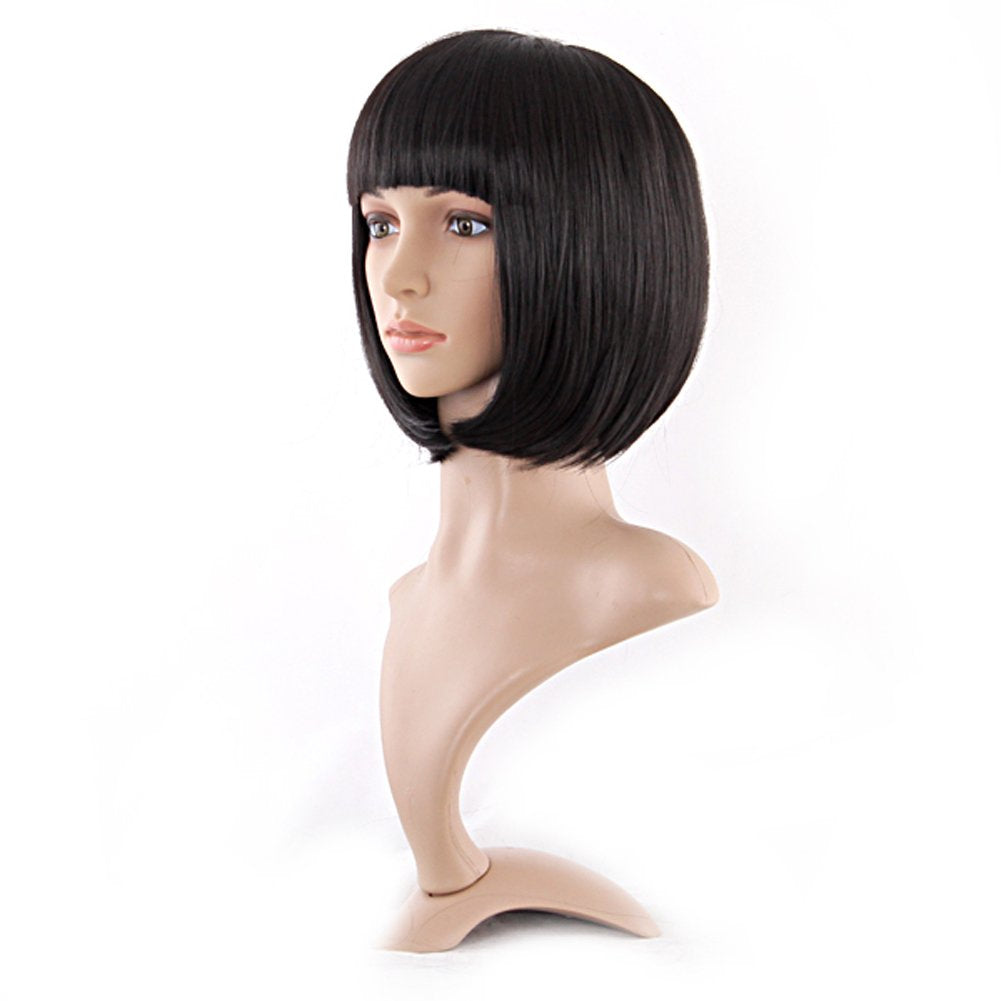 MapofBeauty side profile of straight cut bob illustrating smooth silhouette
