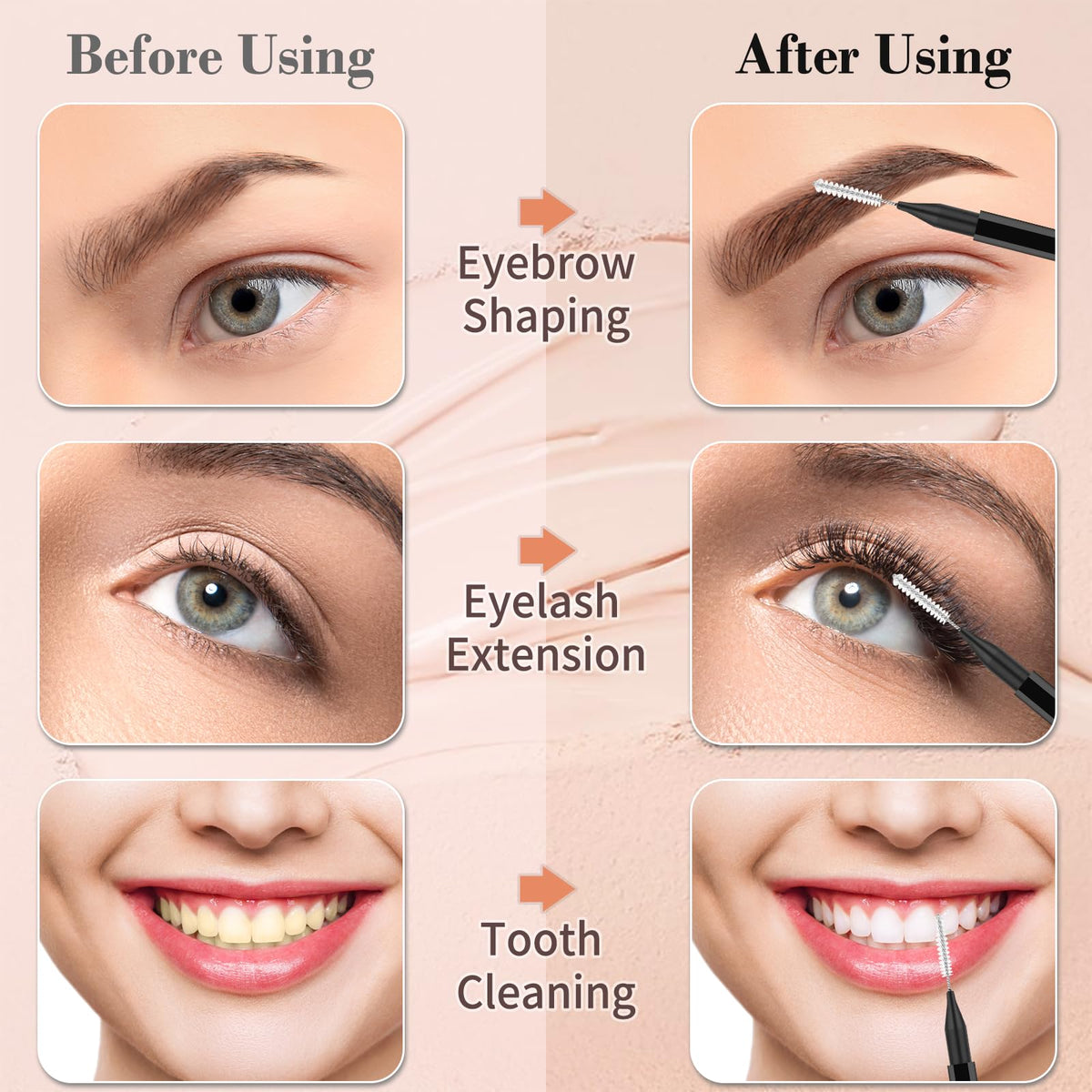 MAPVOLUT brush grooming eyebrow creates defined three-dimensional brow