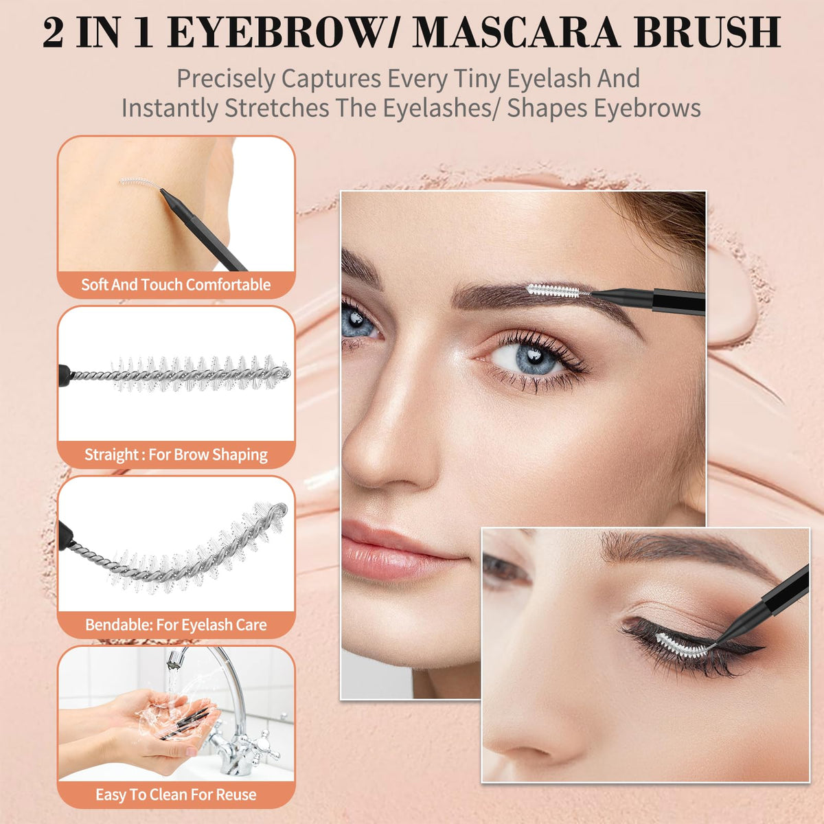 MAPVOLUT brush with cap extended handle demonstrates improved grip control