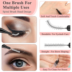 MAPVOLUT single micro brush with cap protecting bristles and extending handle for hygiene