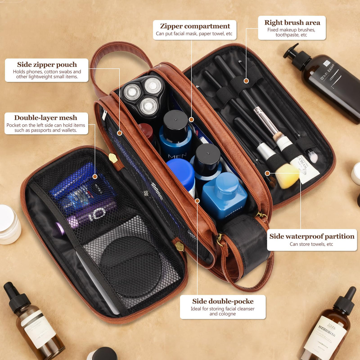 MaqSacion open interior layout with organized pockets for fast access
