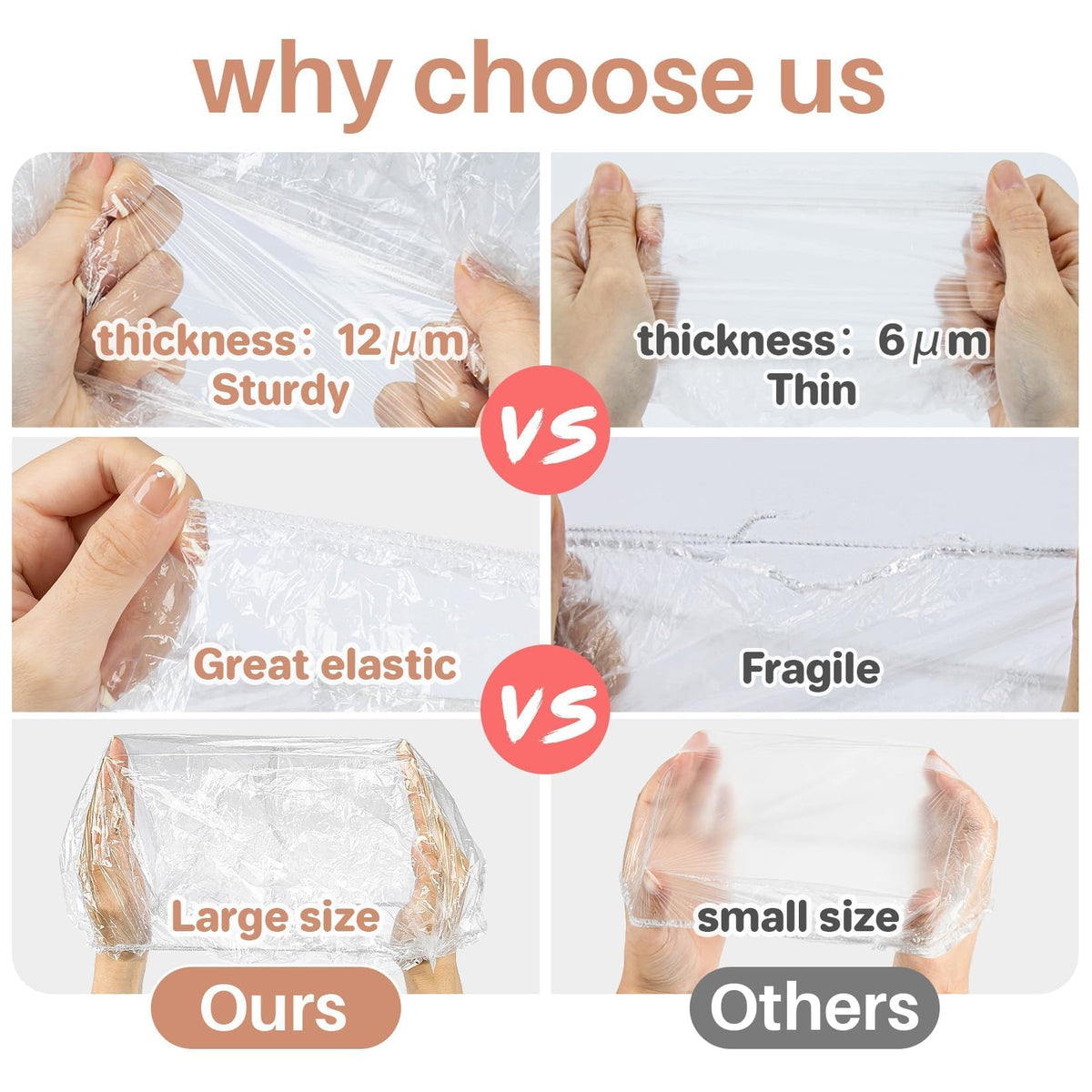 MAQIHAN close-up of thickened plastic and elastic band for durability and seal