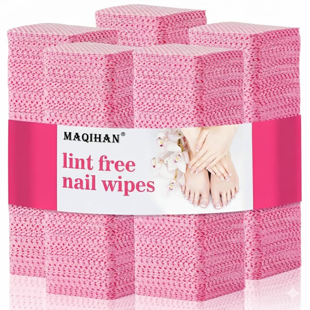 MAQIHAN front packaging showing pink lint-free wipes and quantity benefits