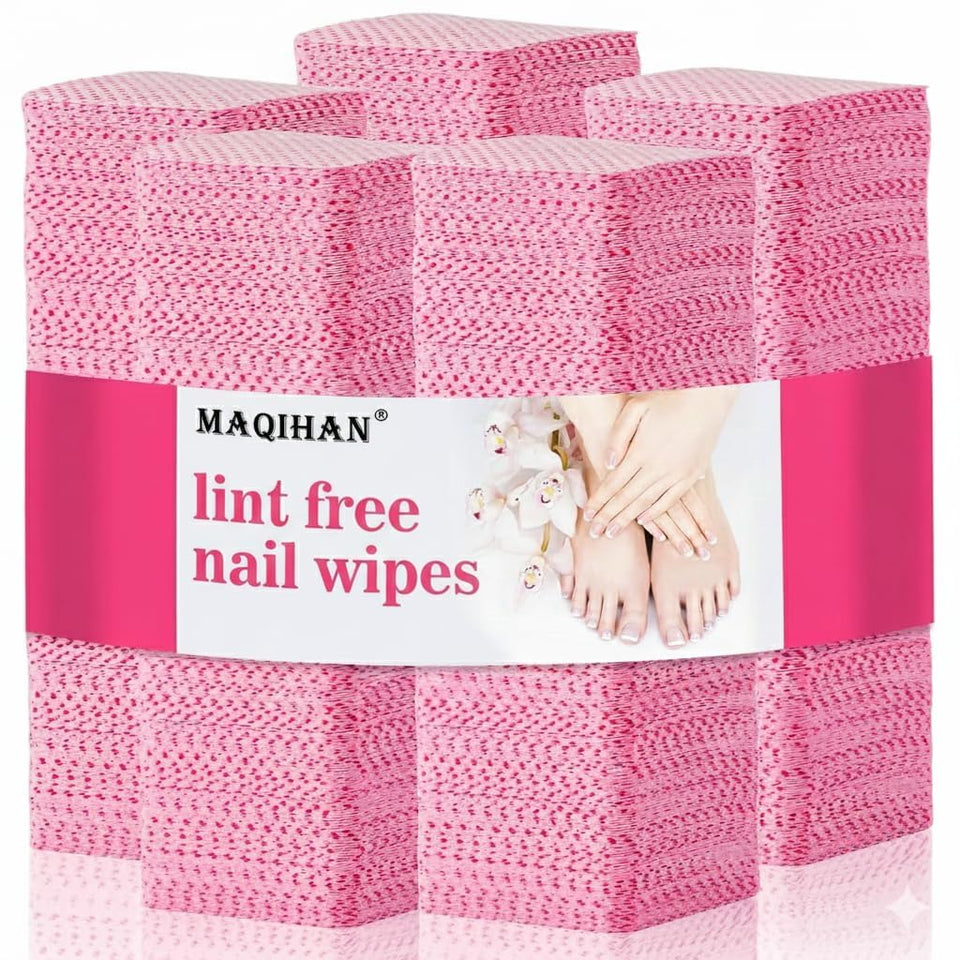 MAQIHAN front packaging showing pink lint-free wipes and quantity benefits